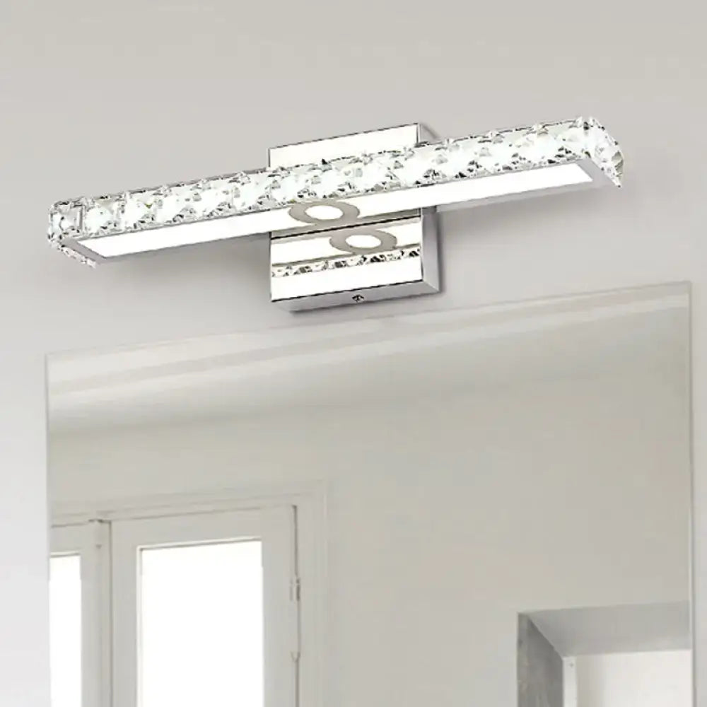 Chrome Crystal LED Bathroom Light