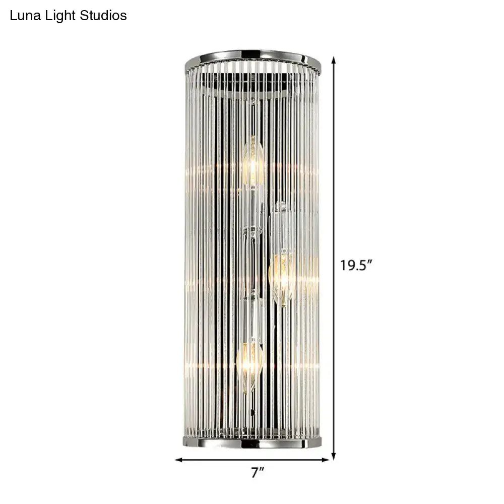 Chrome Crystal Shade Wall Light