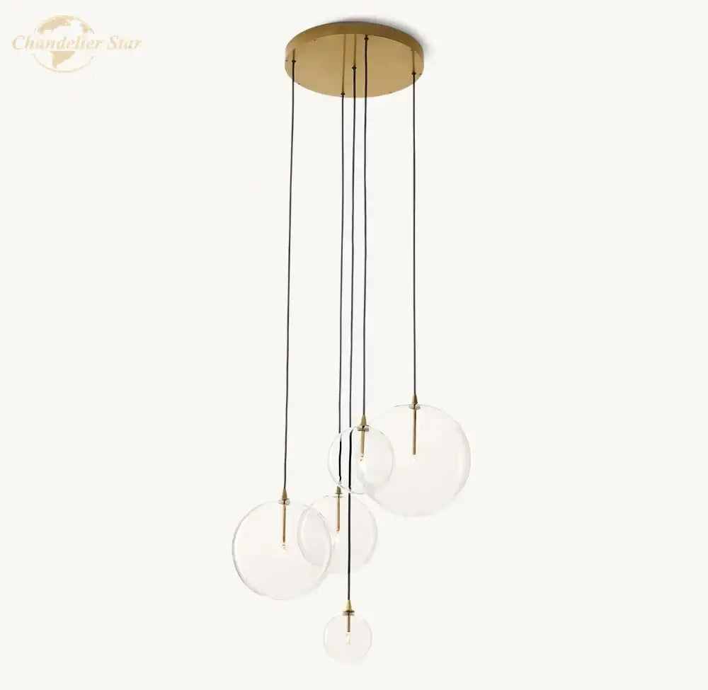 Chrome Glass Globe Chandelier