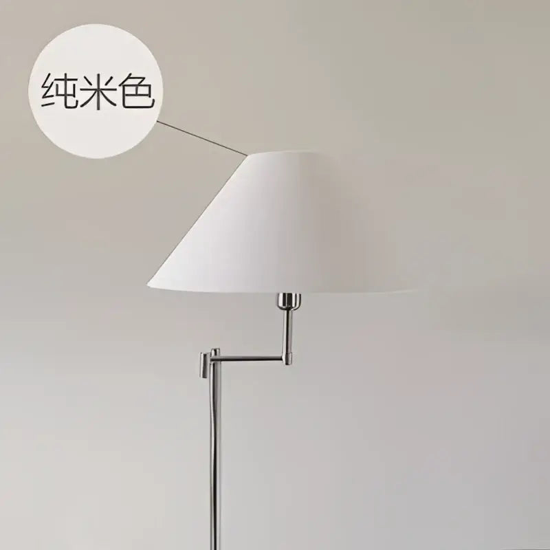Chrome Cream Floor Lamp
