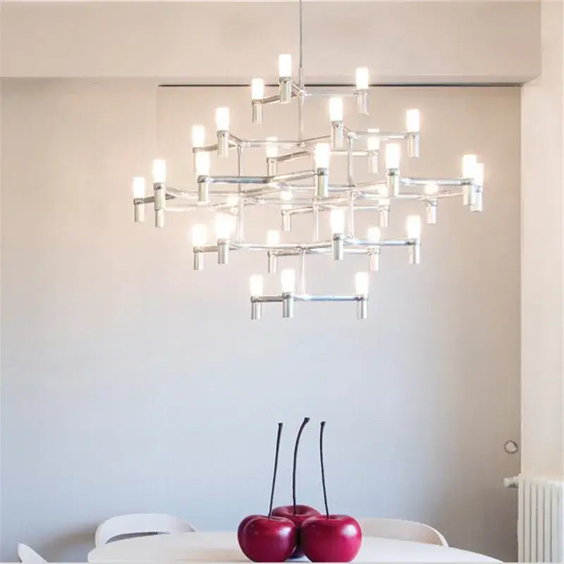 Chrome Multi-Tier Chandelier