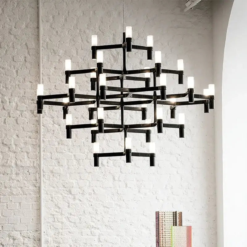 Chrome Multi-Tier Chandelier