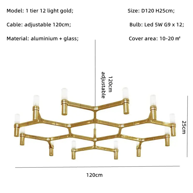 Chrome Multi-Tier Chandelier