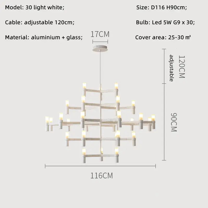 Chrome Multi-Tier Chandelier