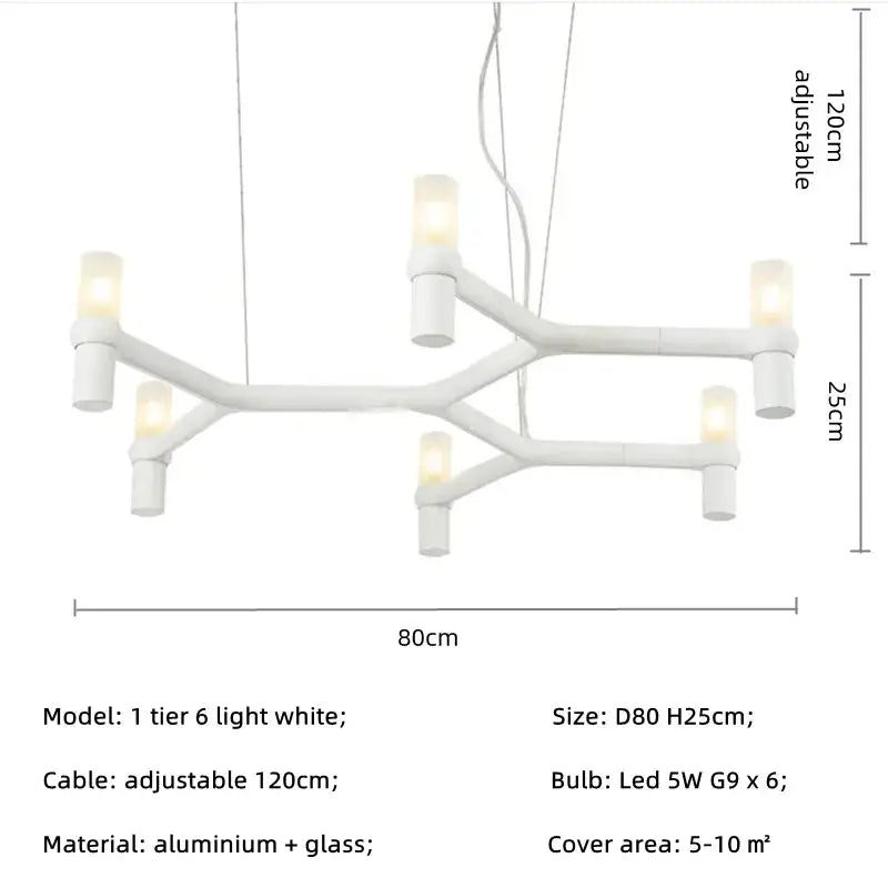 Chrome Multi-Tier Chandelier