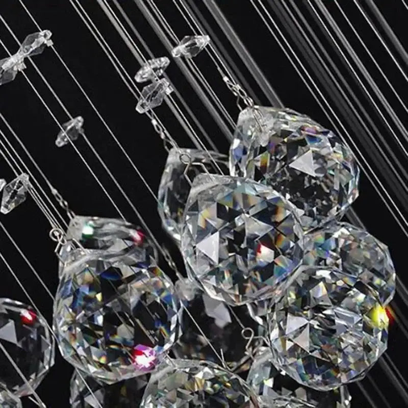 Chrome Crystal Ball Chandelier