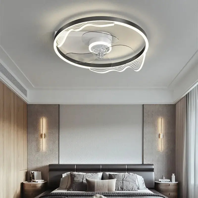 Chrome Crystal Ceiling Fan Light