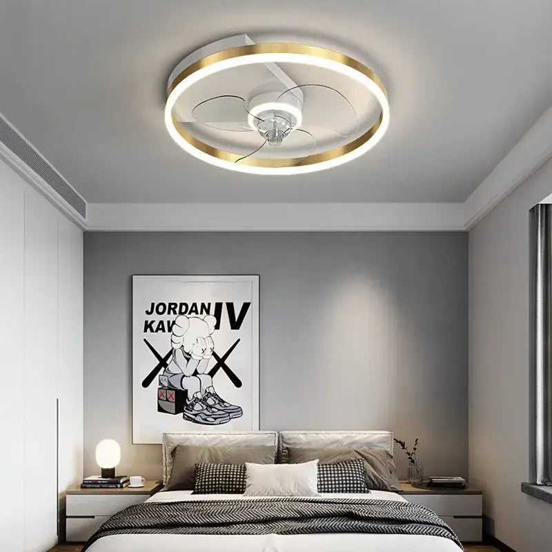 Chrome Crystal Ceiling Fan Light