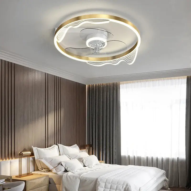 Chrome Crystal Ceiling Fan Light