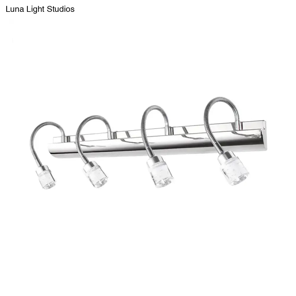 Chrome Crystal Cylinder Wall Sconce