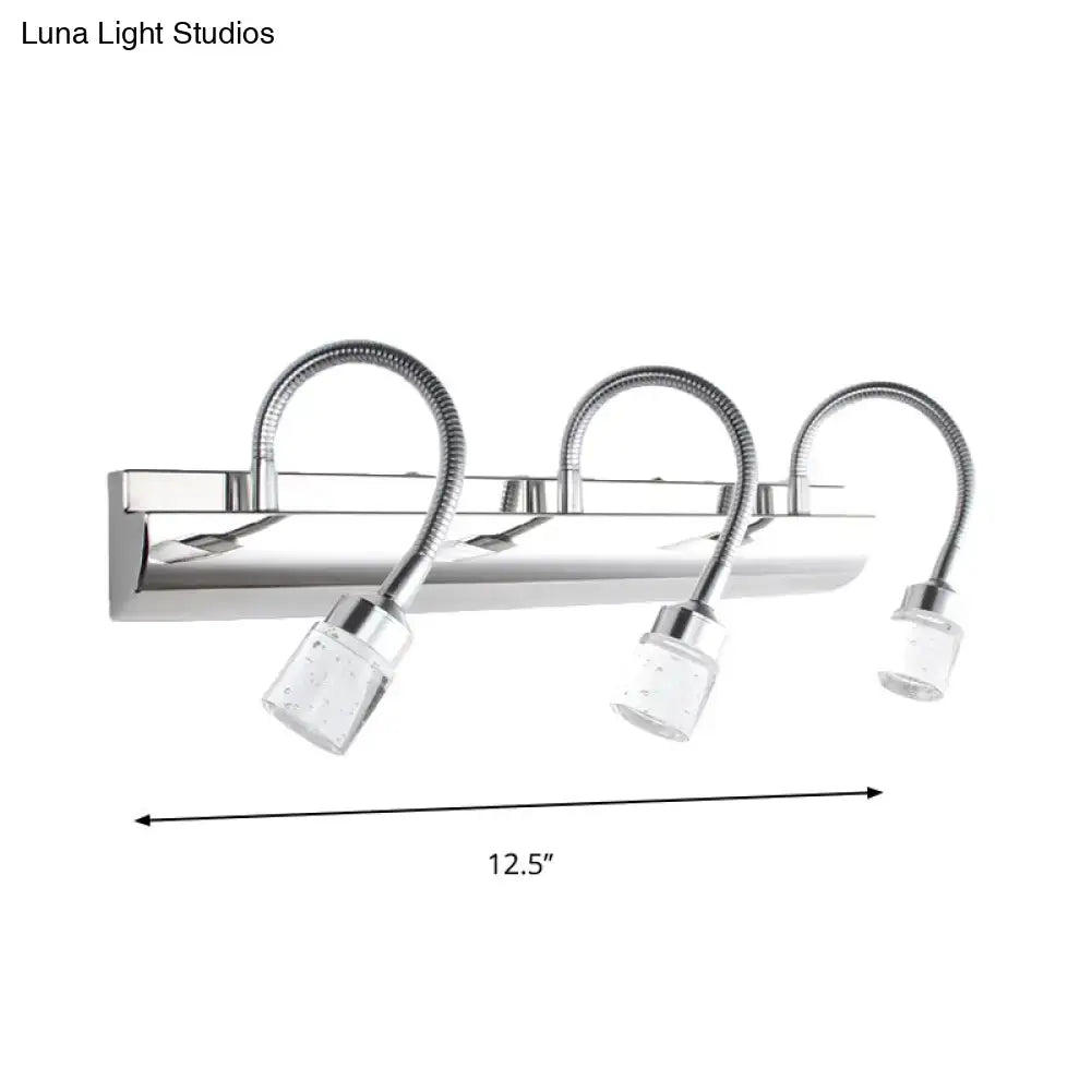 Chrome Crystal Cylinder Wall Sconce
