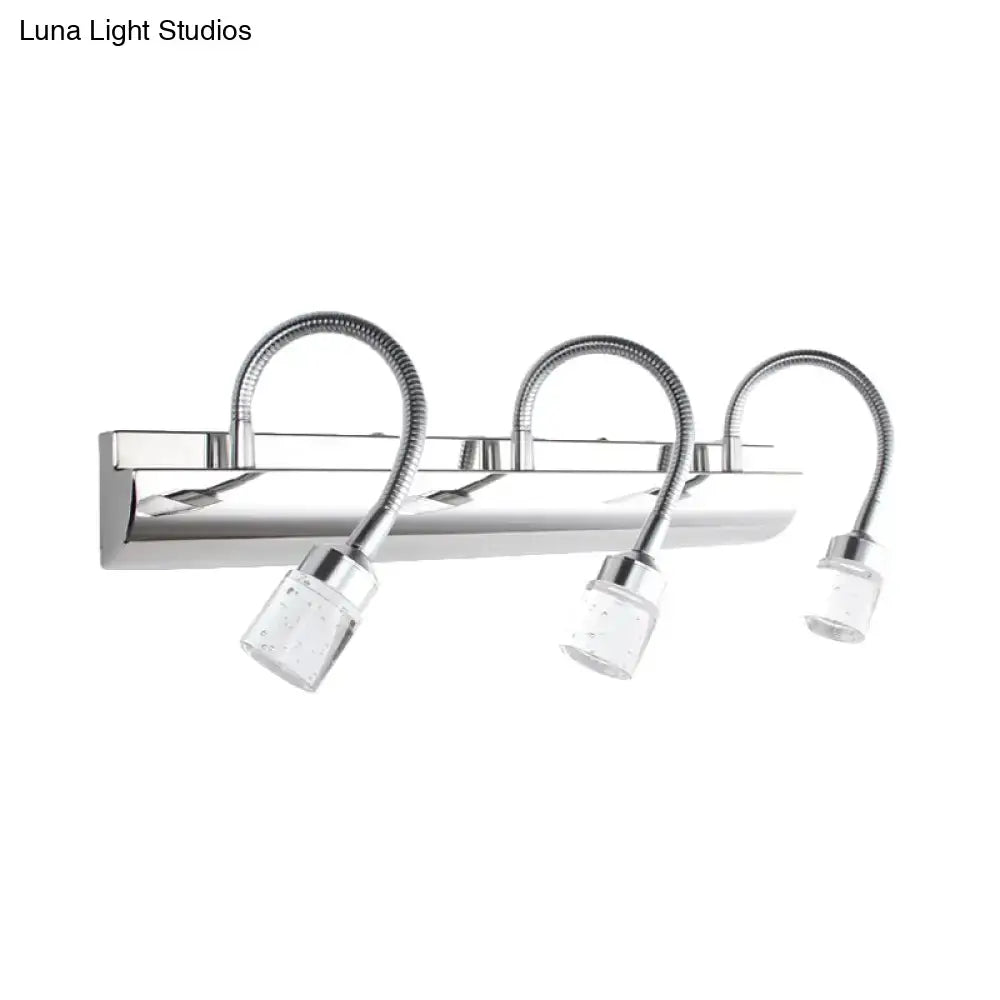 Chrome Crystal Cylinder Wall Sconce