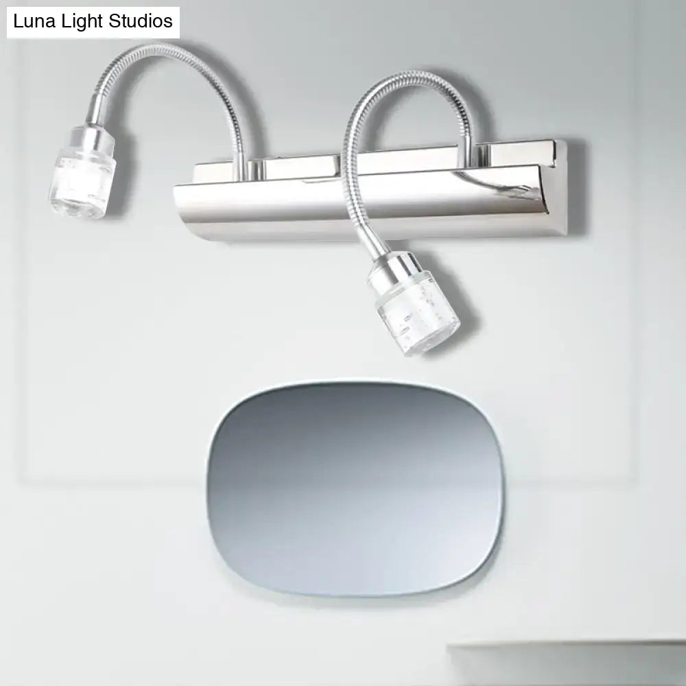 Chrome Crystal Cylinder Wall Sconce