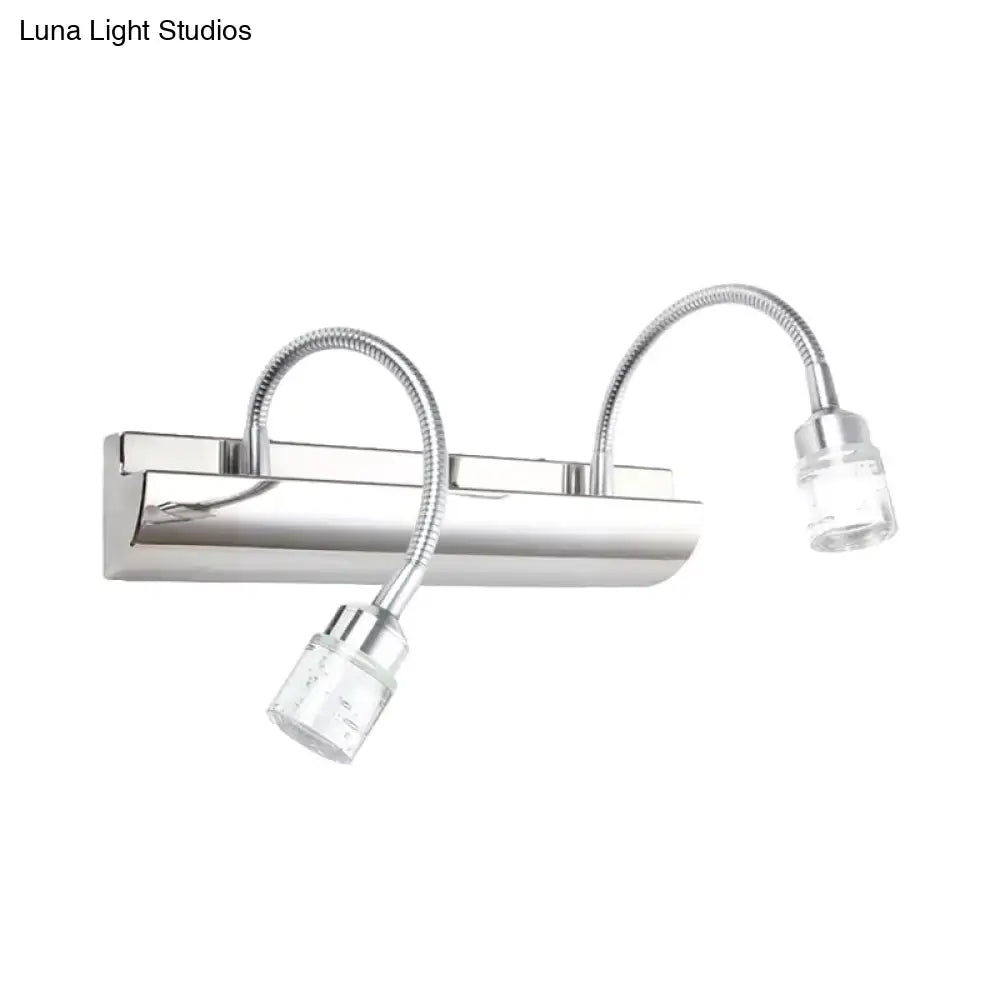 Chrome Crystal Cylinder Wall Sconce