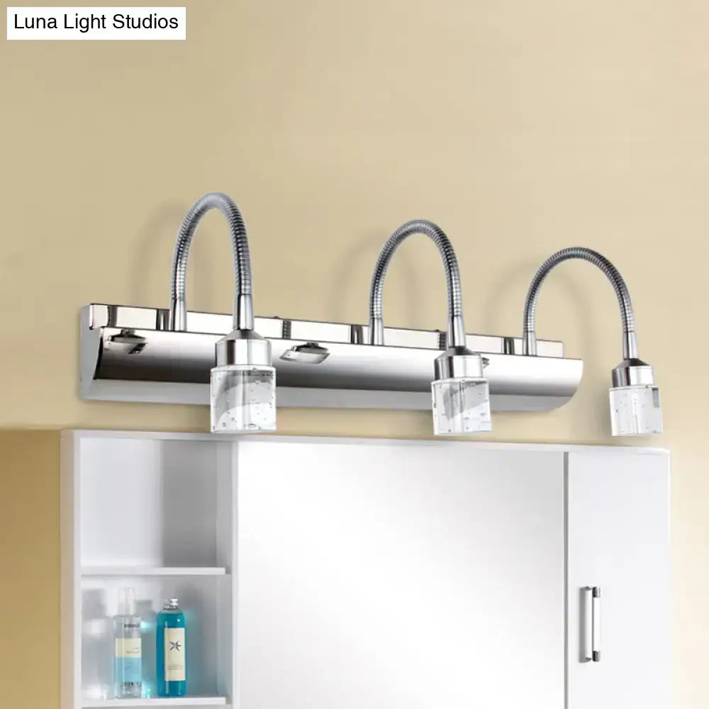 Chrome Crystal Cylinder Wall Sconce