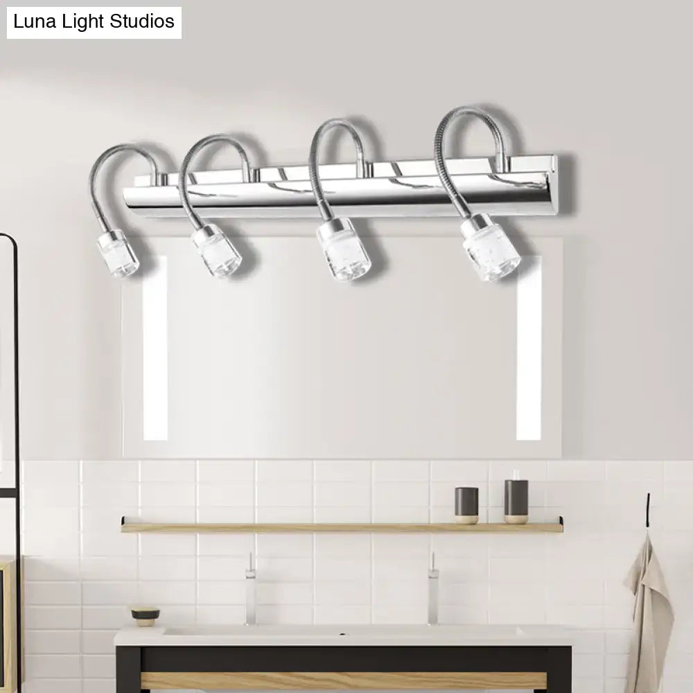 Chrome Crystal Cylinder Wall Sconce