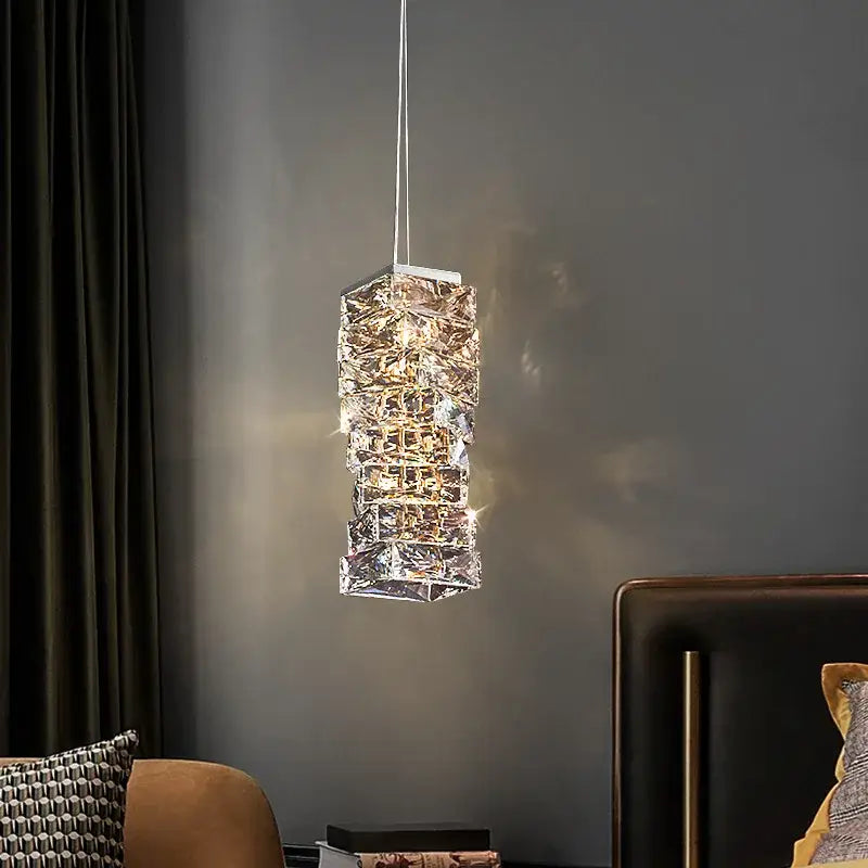 Chrome Crystal Dining Pendant Lamp