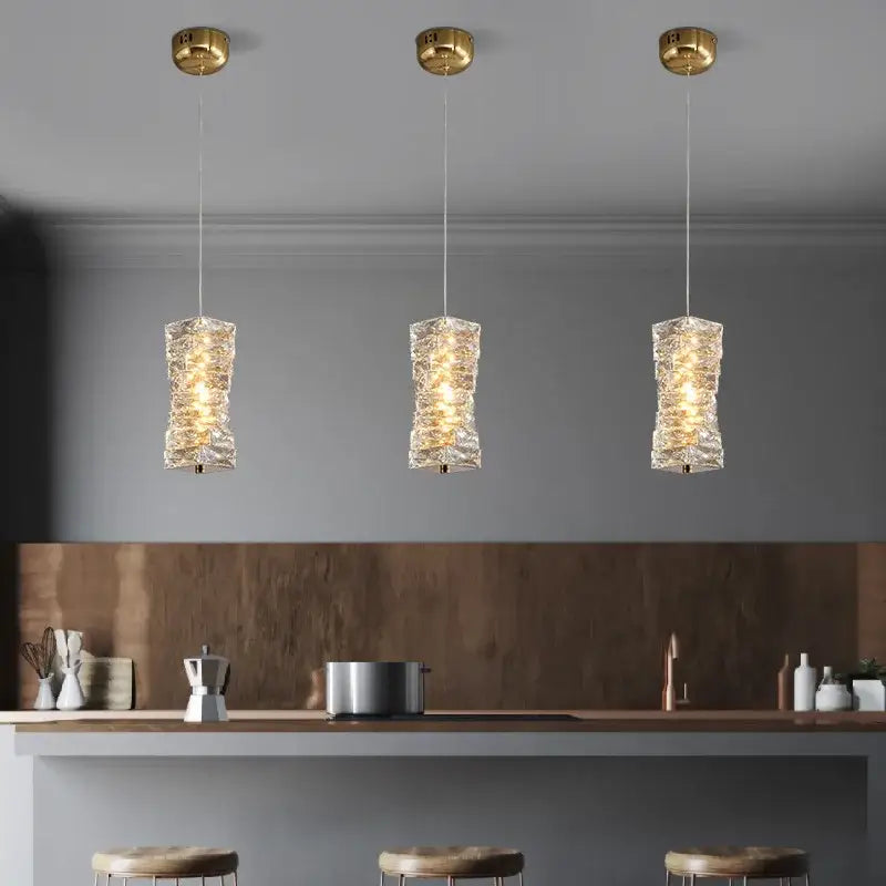 Chrome Crystal Dining Pendant Lamp