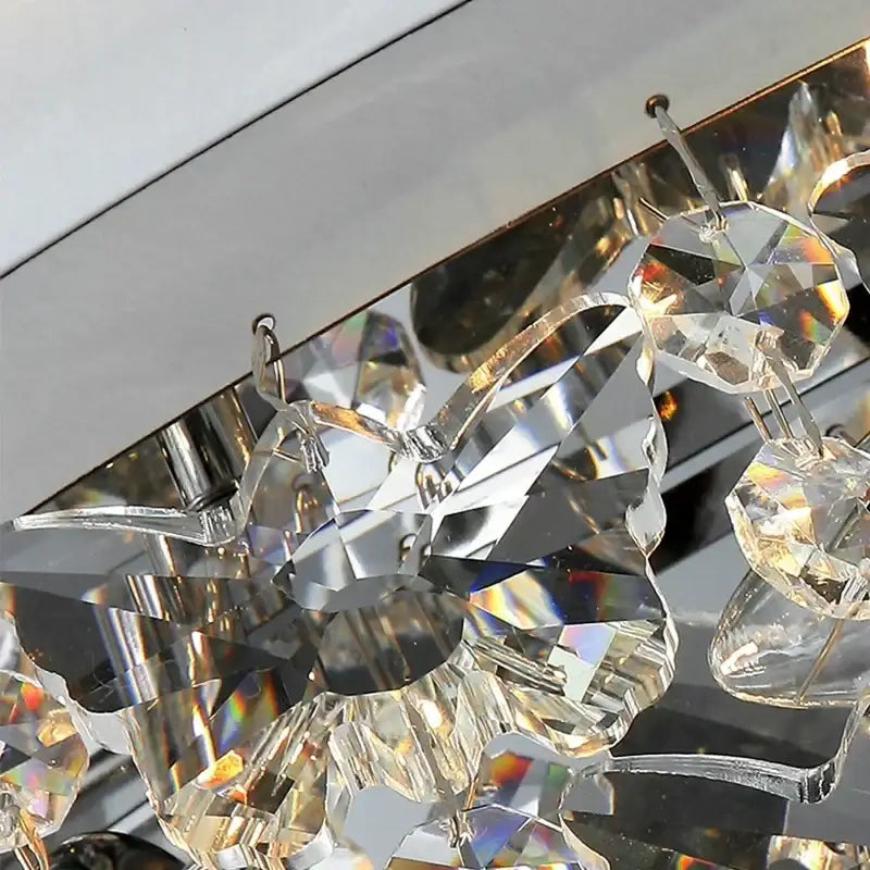Chrome Crystal LED Chandelier 50 To 80cm