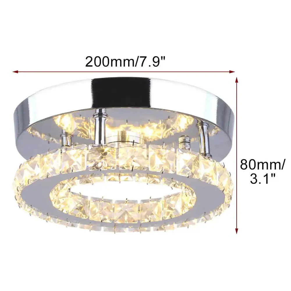 Chrome Crystal Bedroom Light