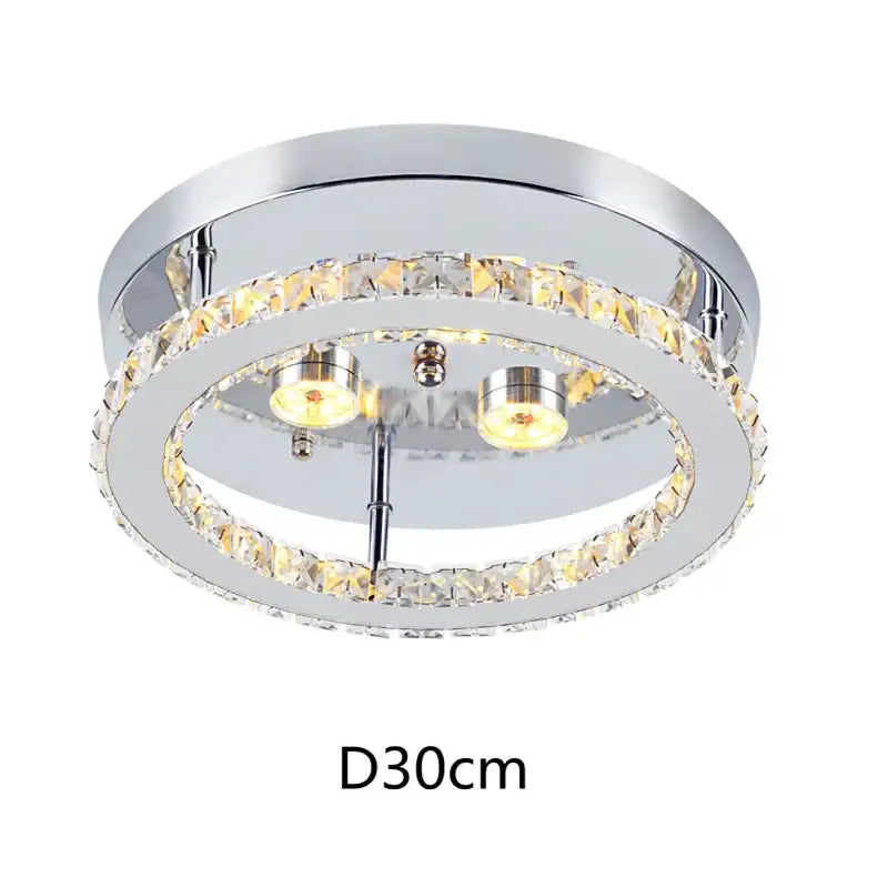 Chrome Crystal Bedroom Light