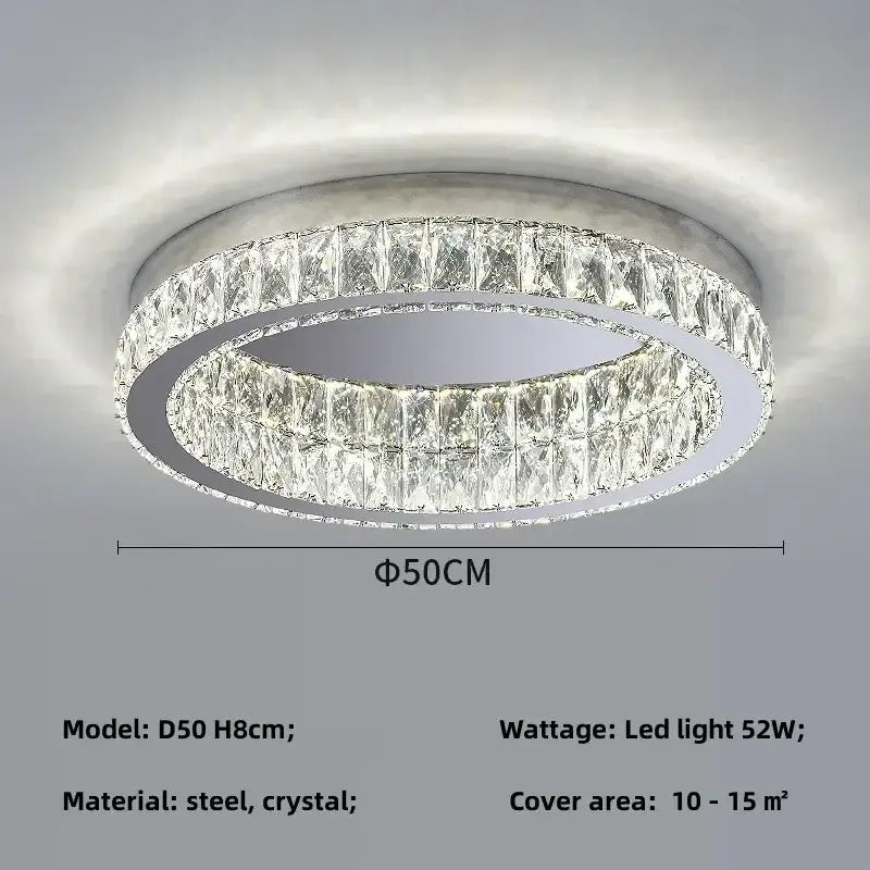 Dimmable Crystal Ceiling Lamp