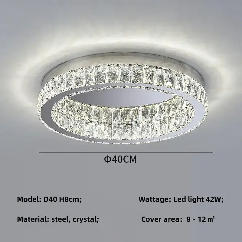 Dimmable Crystal Ceiling Lamp