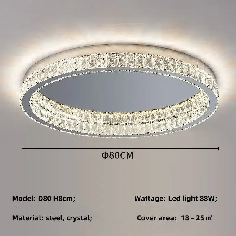 Dimmable Crystal Ceiling Lamp