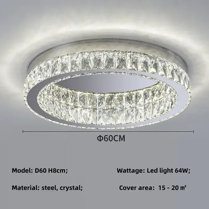 Dimmable Crystal Ceiling Lamp