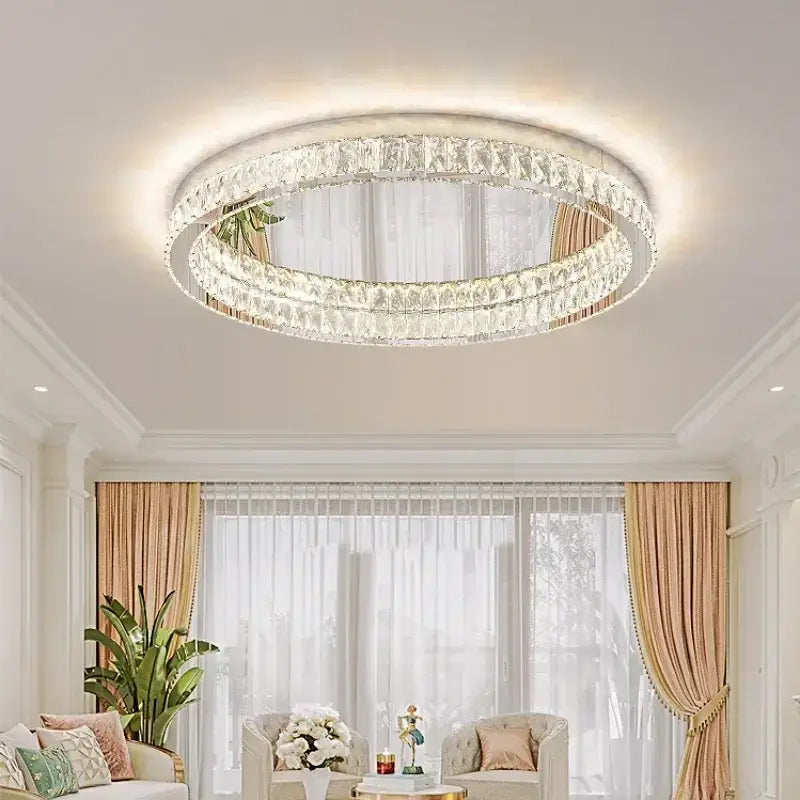 Dimmable Crystal Ceiling Lamp