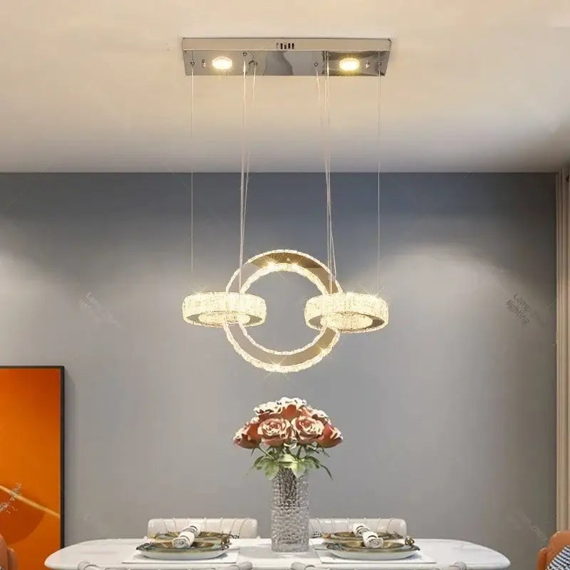 Crystal Ring Bedroom Chandelier
