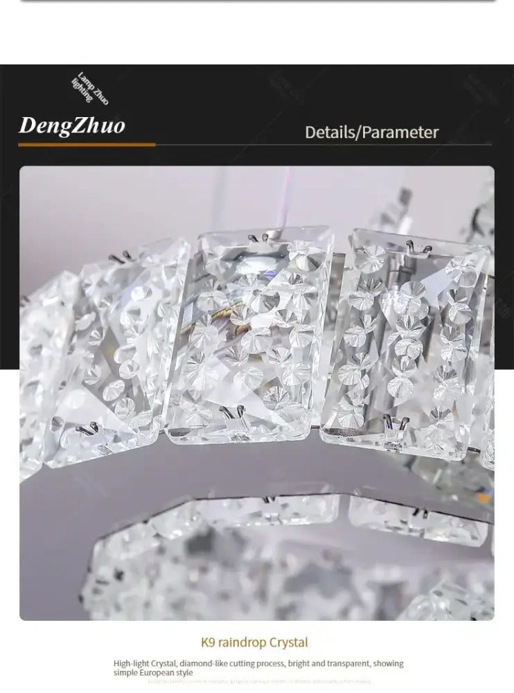 Crystal Ring Bedroom Chandelier