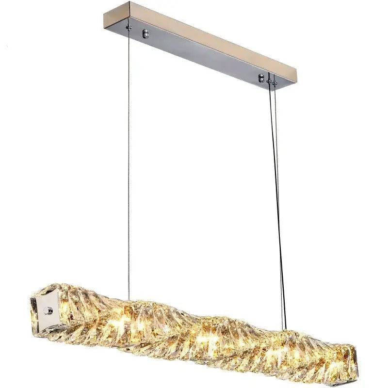 Gold Crystal Remote Dimming Ceiling Chandelier