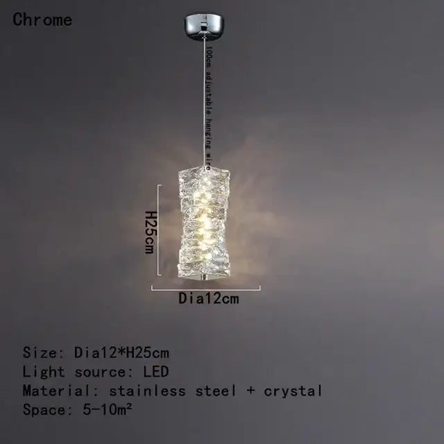 Gold Crystal Remote Dimming Ceiling Chandelier