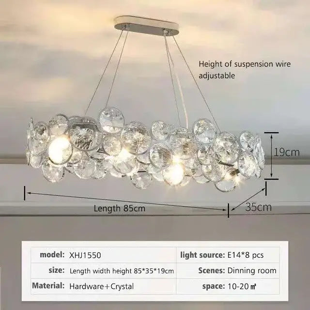 Chrome Crystal Ring Chandelier