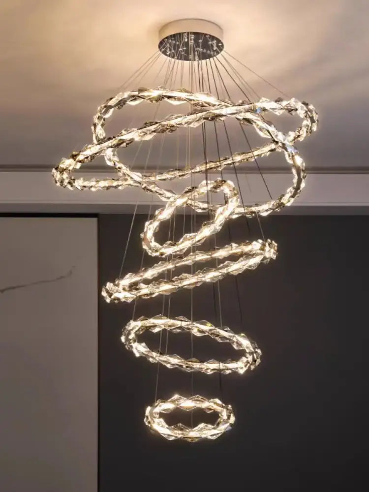 Chrome Dimmable Crystal Chandelier