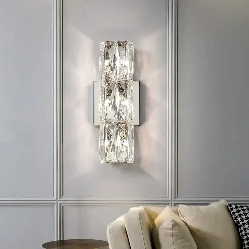 Chrome Crystal Wall Sconce Nordic 100cm