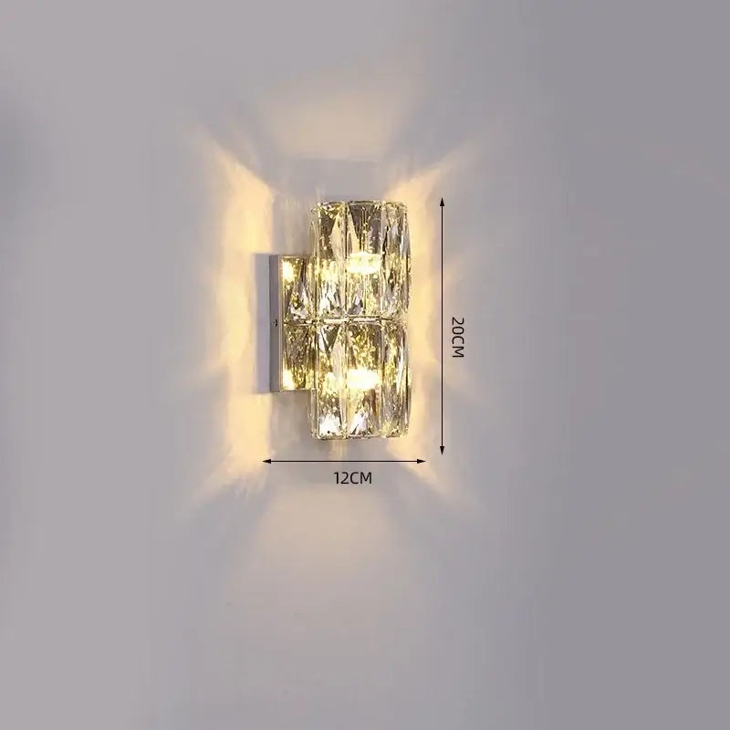 Chrome Crystal Wall Sconce Nordic 100cm