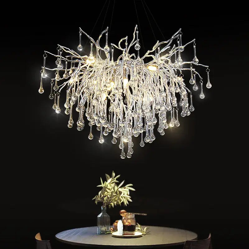 Gold Water Drop Chandelier