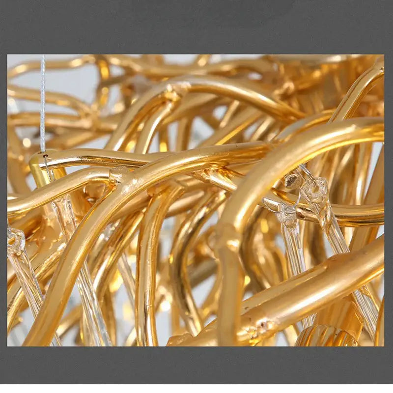 Chrome Water Drop Chandelier Branch Design 120cm