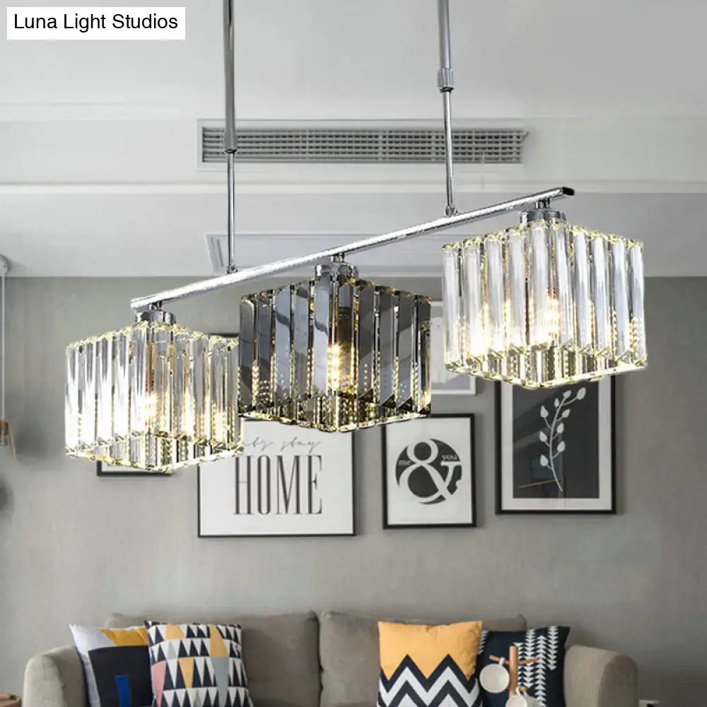 Chrome Cube Pendant Light