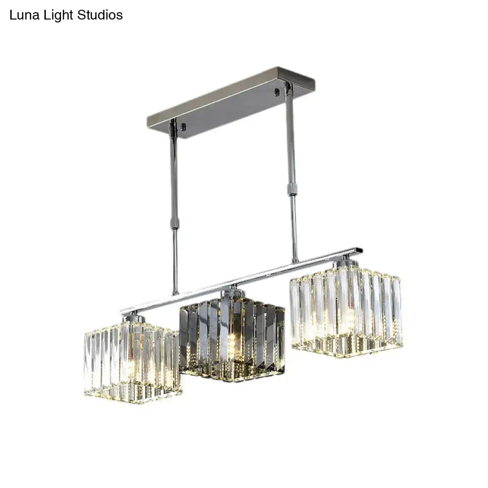 Chrome Cube Pendant Light