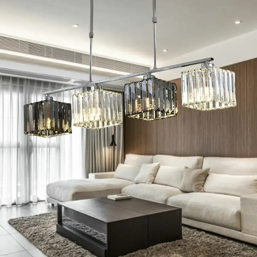Chrome Cube Pendant Light