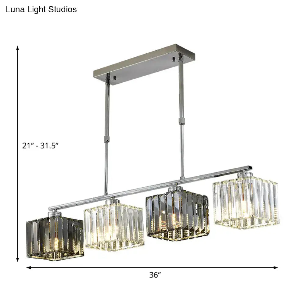 Chrome Cube Pendant Light