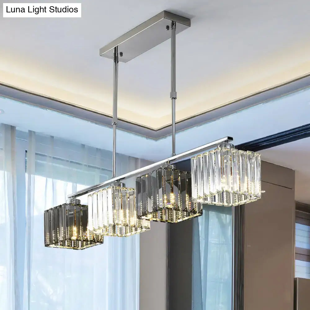 Chrome Cube Pendant Light