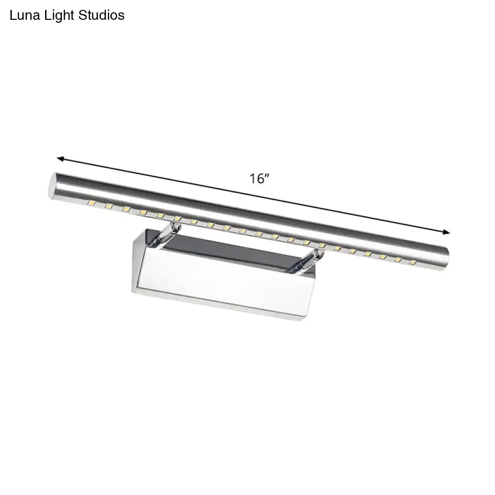 Chrome Cylinder 16-Inch Vanity Light