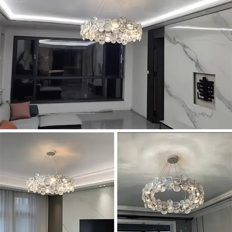 Chrome LED Crystal Chandelier