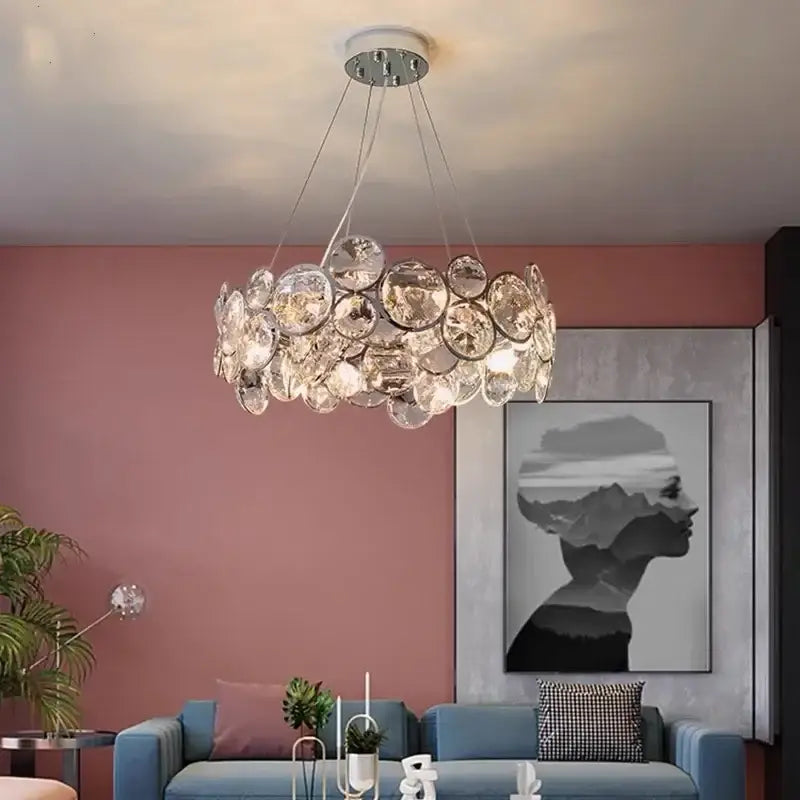 Chrome LED Crystal Chandelier