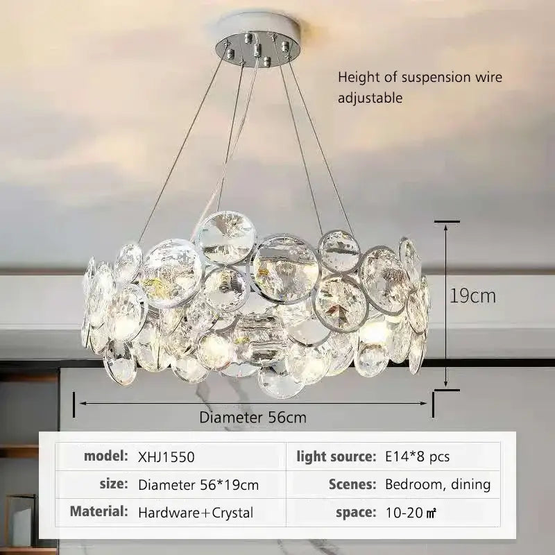 Chrome LED Crystal Chandelier
