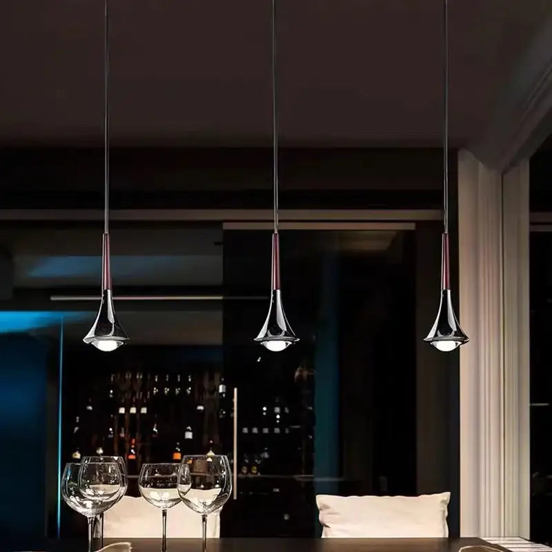 Chrome Rain Chandelier Light